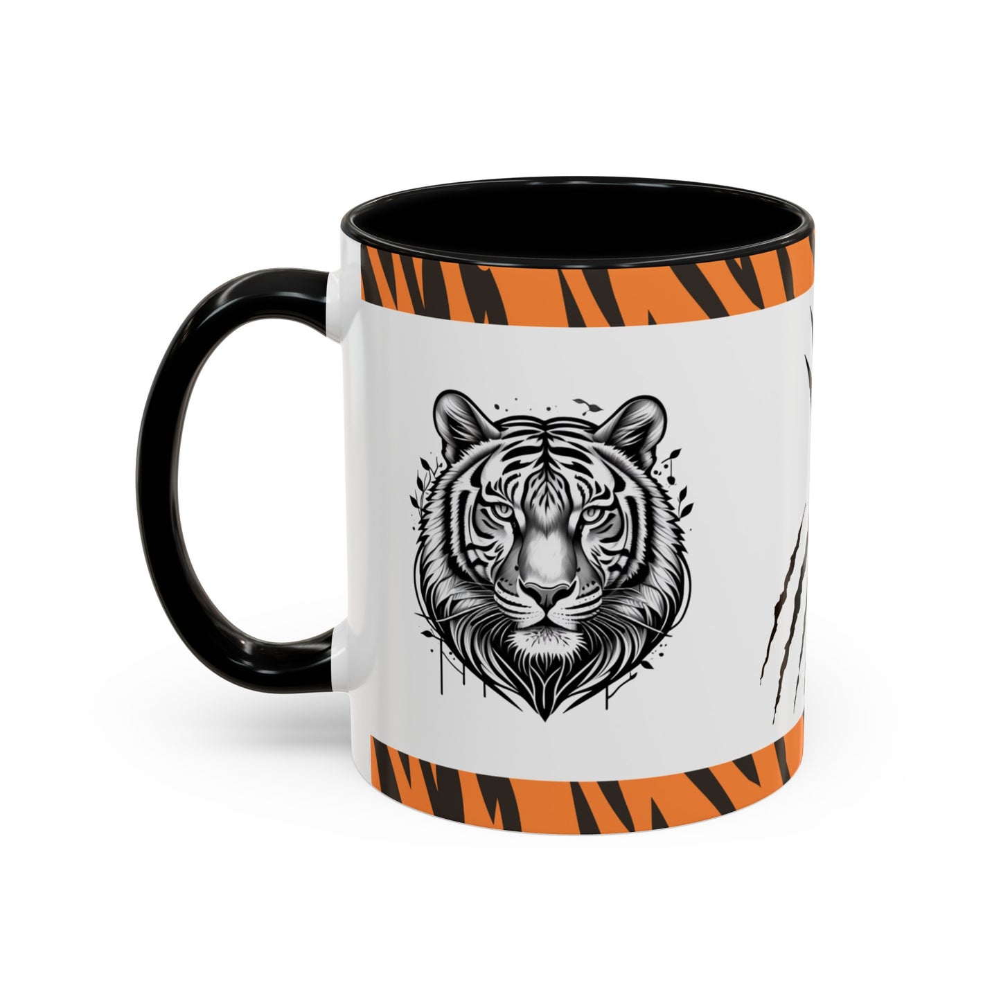 Courageous Roar: Tiger Accent Coffee Mug (11, 15oz)