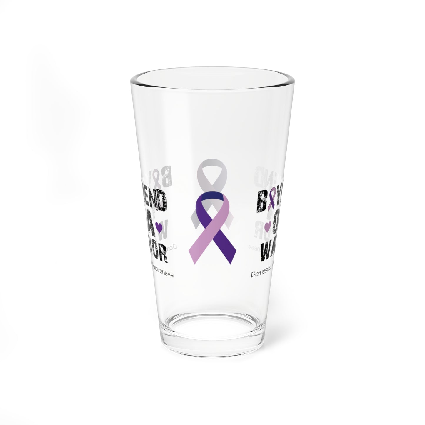 Boyfriend of a Warrior - Domestic Violence Awareness Warrior Pint Glass, 16oz