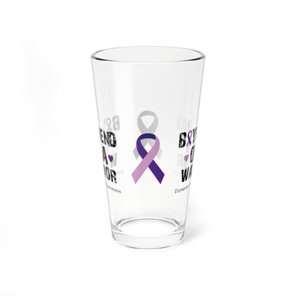 Boyfriend of a Warrior - Domestic Violence Awareness Warrior Pint Glass, 16oz