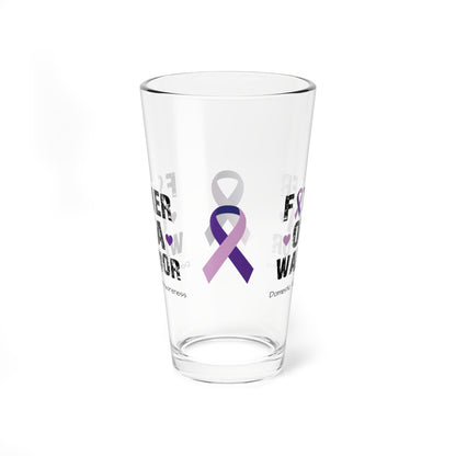 Father of a Warrior - Domestic Violence Awareness Warrior Pint Glass, 16oz