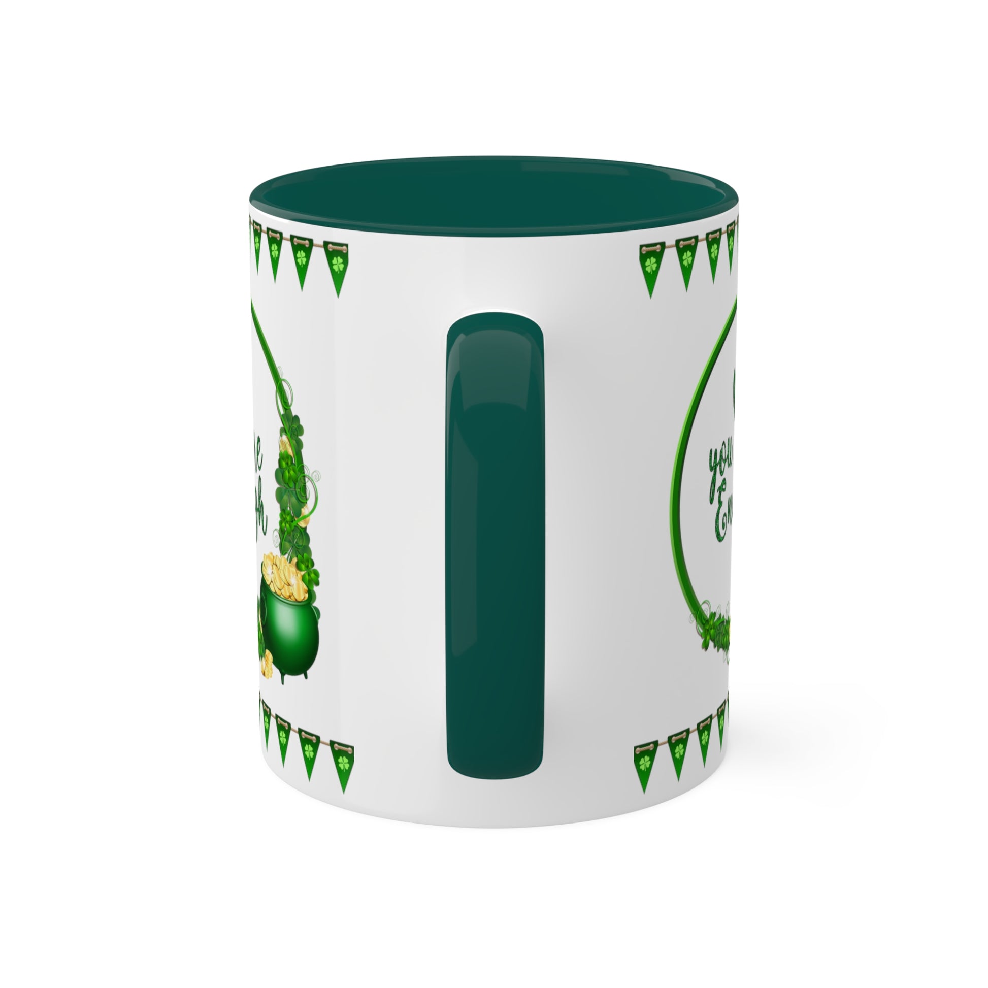 You Are Enough - Inspirational St. Patrick's Day Two-Tone Coffee Mug