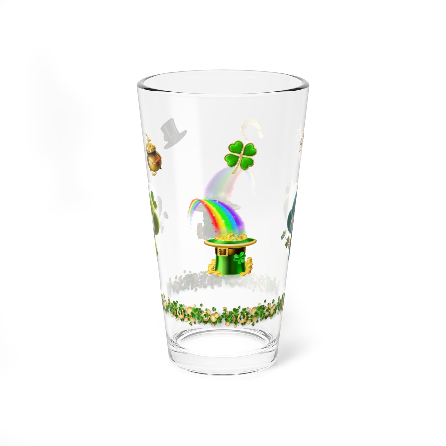 Blissful Blarney Kitten - St. Patrick's Day Pint Glass, 16oz