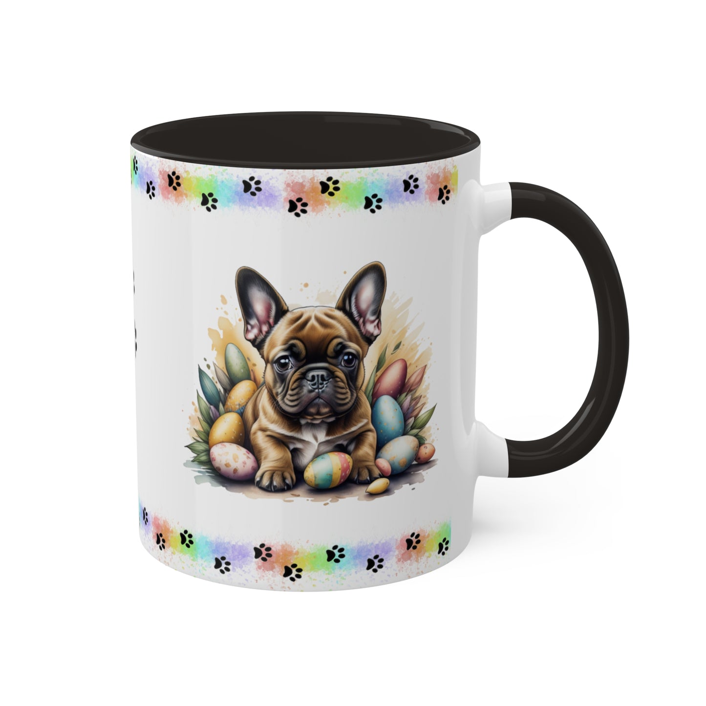 French Bulldog - Eggstra-Adorable Easter Puppy Two-Tone Coffee Mug, 11oz