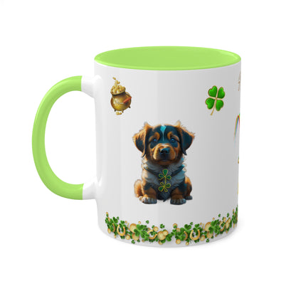 Pup-tastic Serenity - St. Patrick's Day Two-Tone Coffee Mug