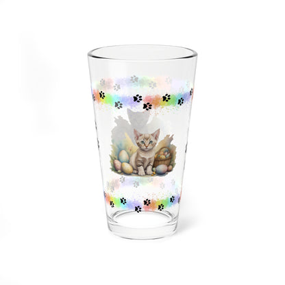 Devon Rex - Pawsitively Joyful Easter Kitten - Pint Glass, 16oz