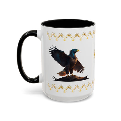 Wingspan of Strength: Eagle Accent Coffee Mug (11, 15oz)