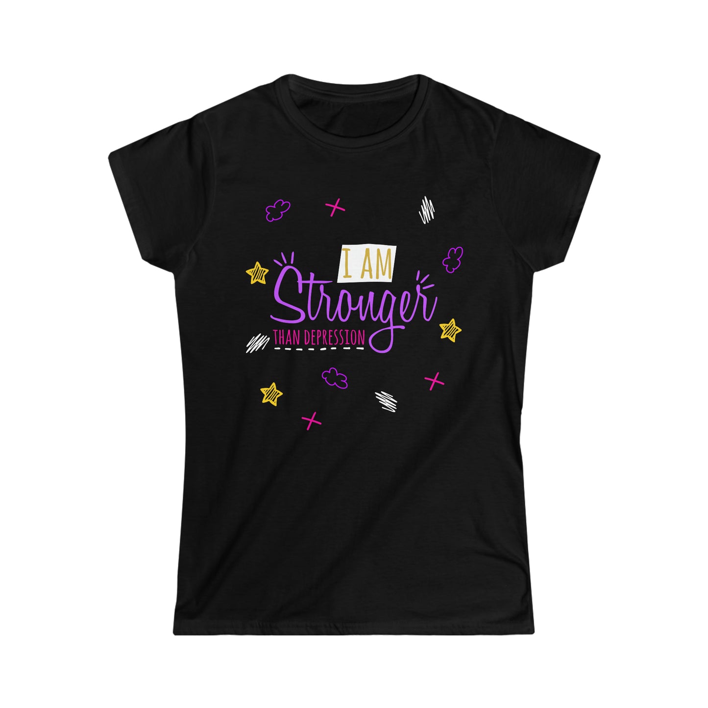 I Am Stronger Than Depression - Women's Softstyle Tee