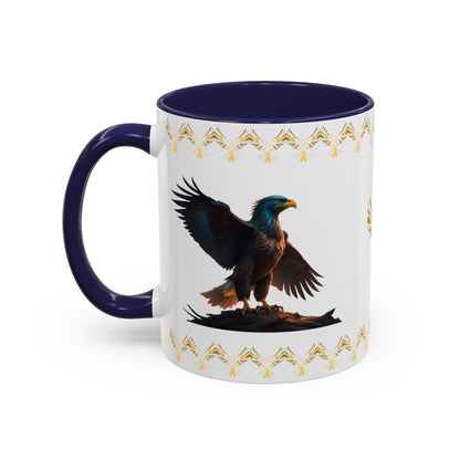 Wingspan of Strength: Eagle Accent Coffee Mug (11, 15oz)