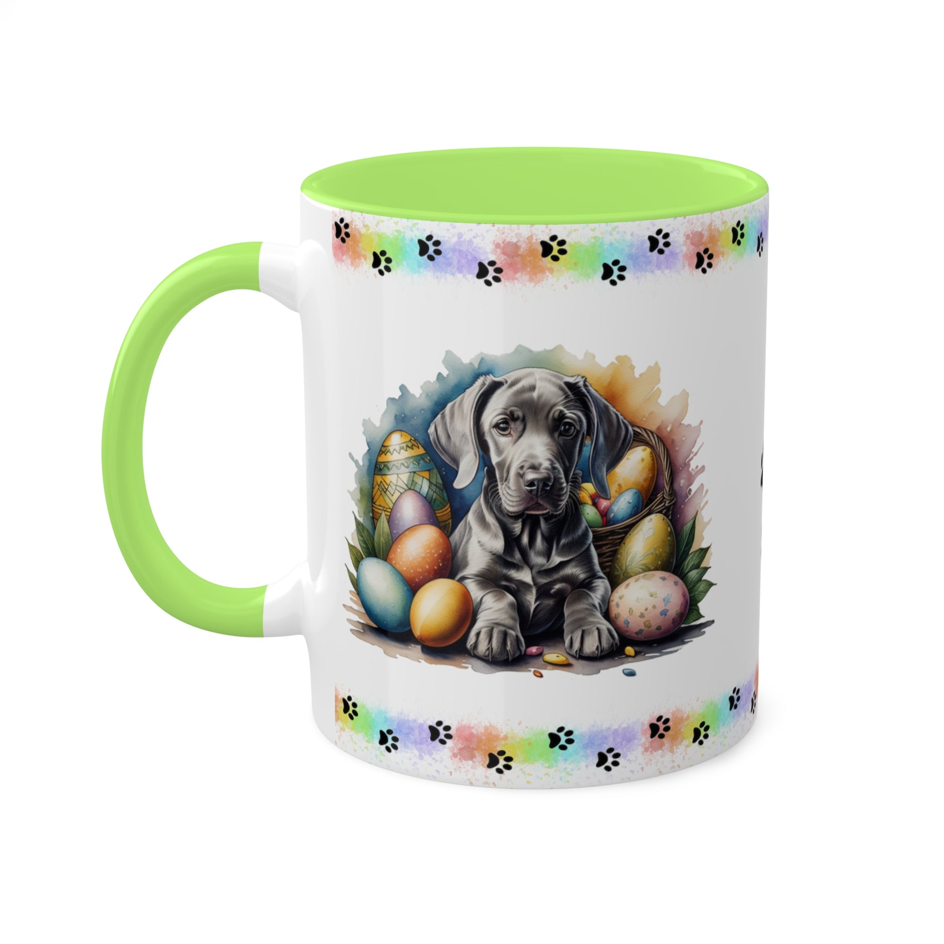 Weimaraner - Eggstra-Adorable Easter Puppy Two-Tone Coffee Mug, 11oz