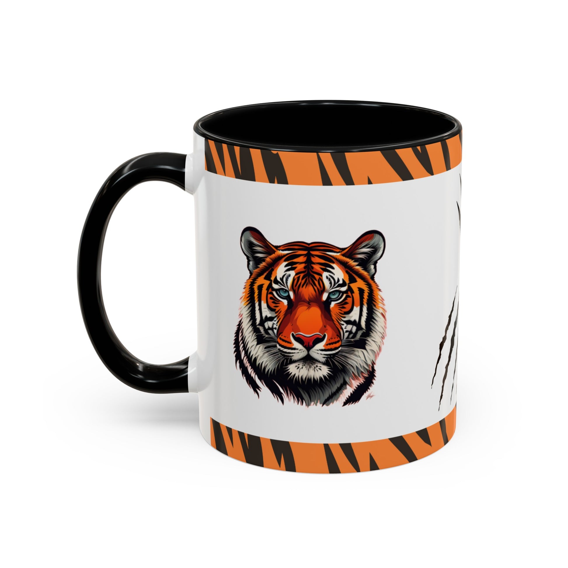 Strength Unleashed: Tiger Accent Coffee Mug (11, 15oz)