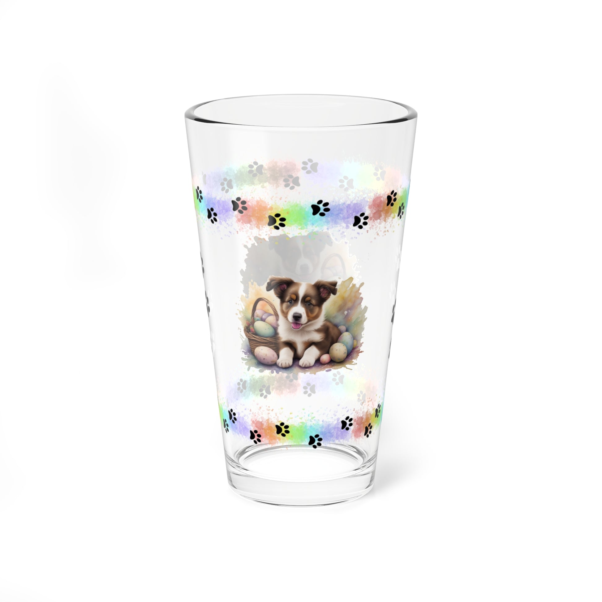 Border Collie - Pawsitively Joyful Easter Puppy - Pint Glass, 16oz