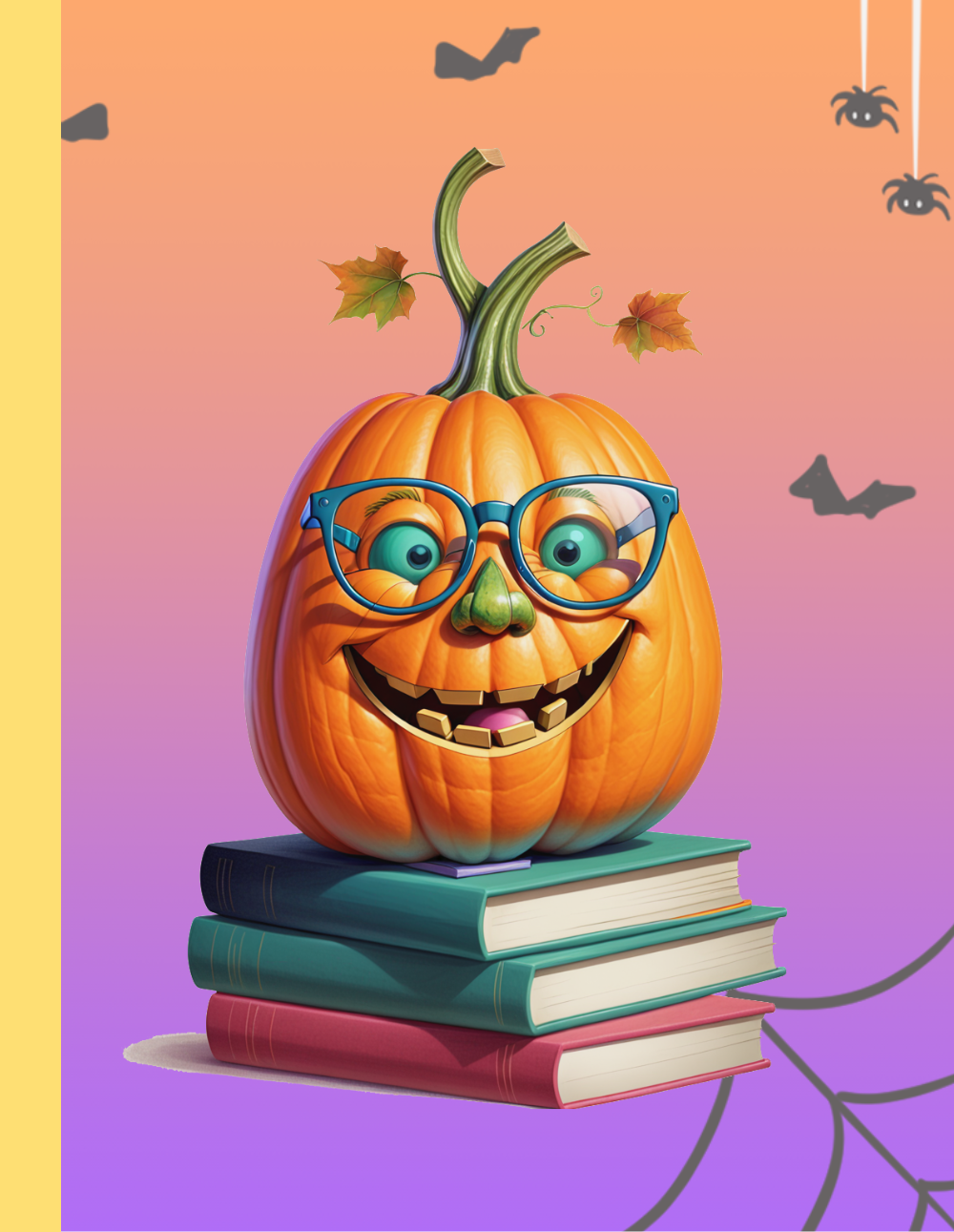 Pumpkin Scholar: Whimsical Fall Composition Notebook