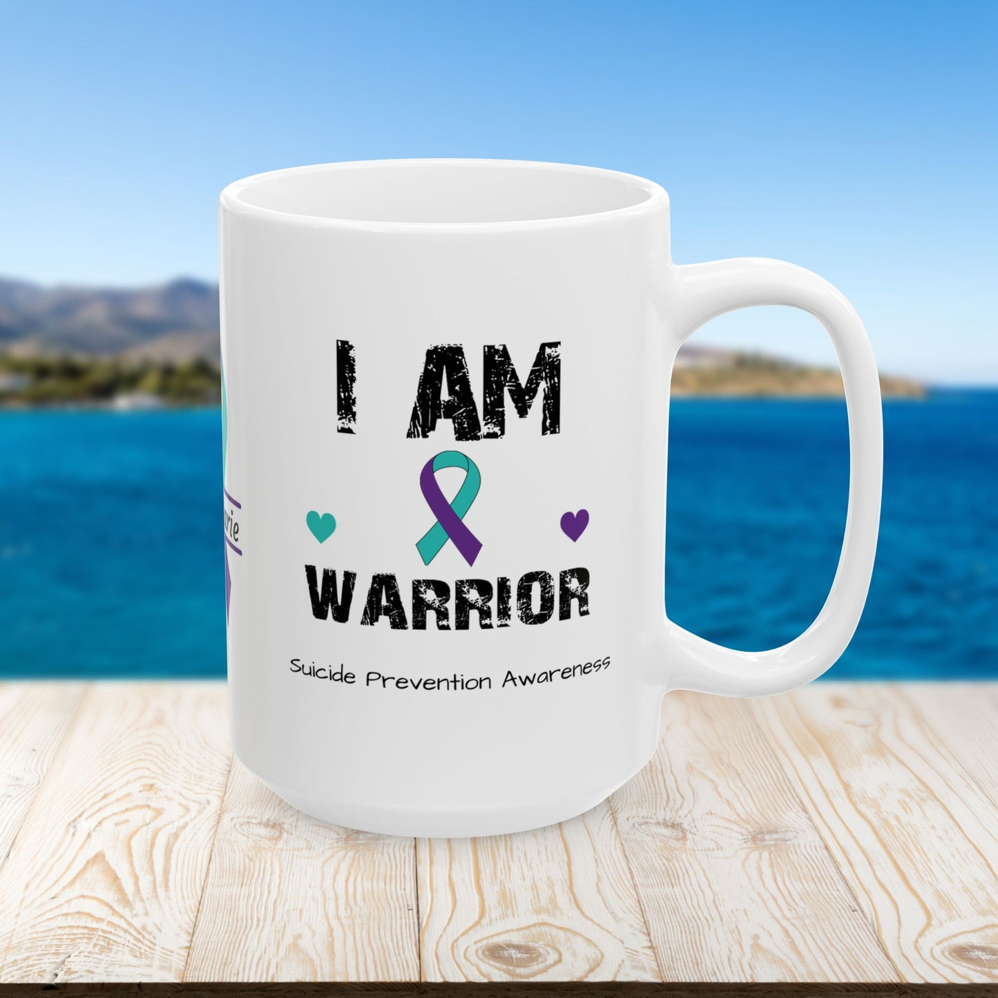 I am of a Warrior - Personalized Suicide Prevention Awareness Gift, Empowerment and Resilience Ceramic Mug, Support for Survivors