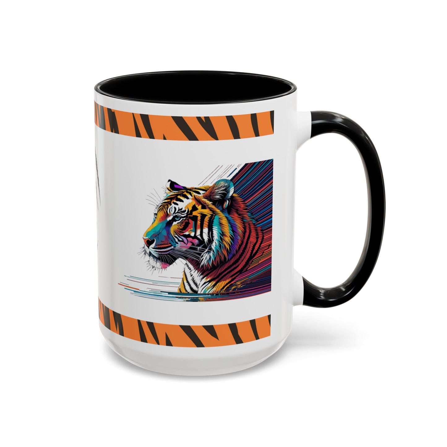 Bold Tiger Strides: Tiger Accent Coffee Mug (11, 15oz)