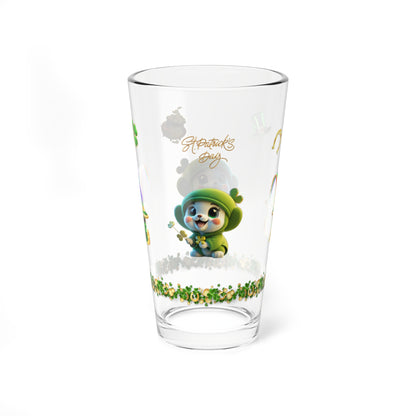 Blissful Blarney Kitten - St. Patrick's Day Pint Glass, 16oz