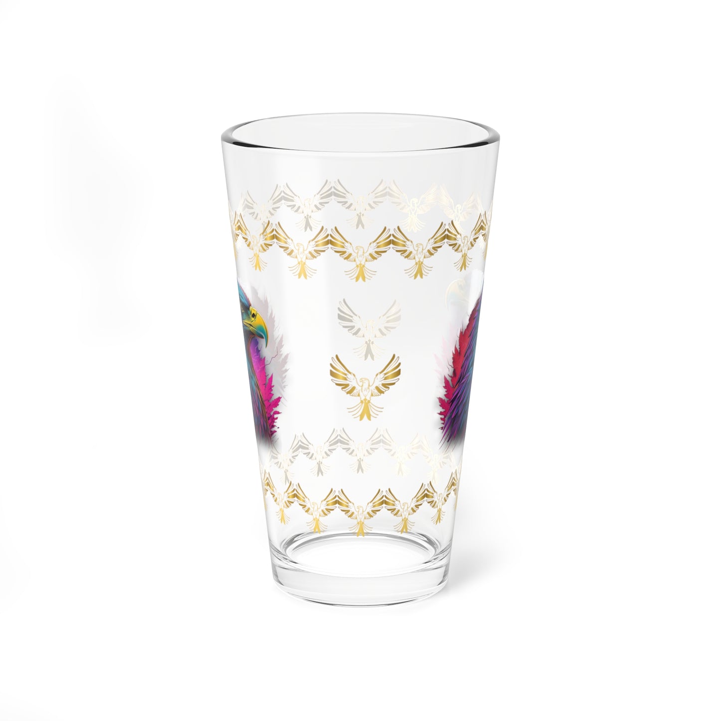 Triumphant Talons: Eagle-Inspired Pint Glass, 16oz