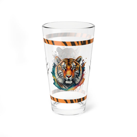 Tiger Tranquility: Tiger-Inspired Pint Glass, 16oz