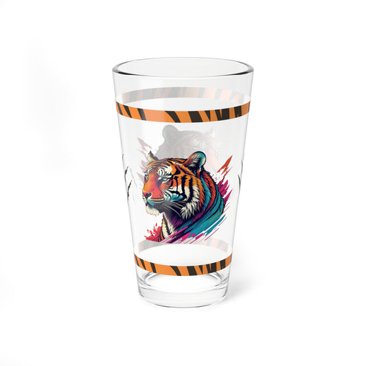 Calm in the Tiger's Stripes: Tiger-Inspired Pint Glass, 16oz