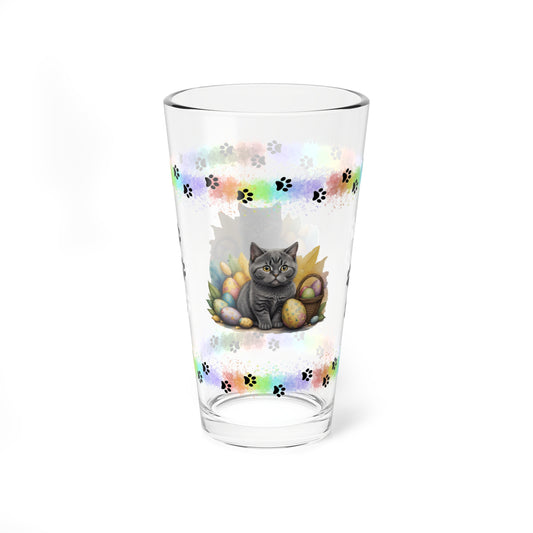 British Shorthair - Pawsitively Joyful Easter Kitten - Pint Glass, 16oz