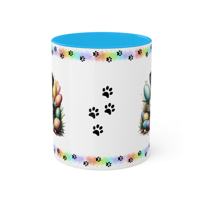 Australian Shepherd - Eggstra-Adorable Easter Puppy Two-Tone Coffee Mug, 11oz