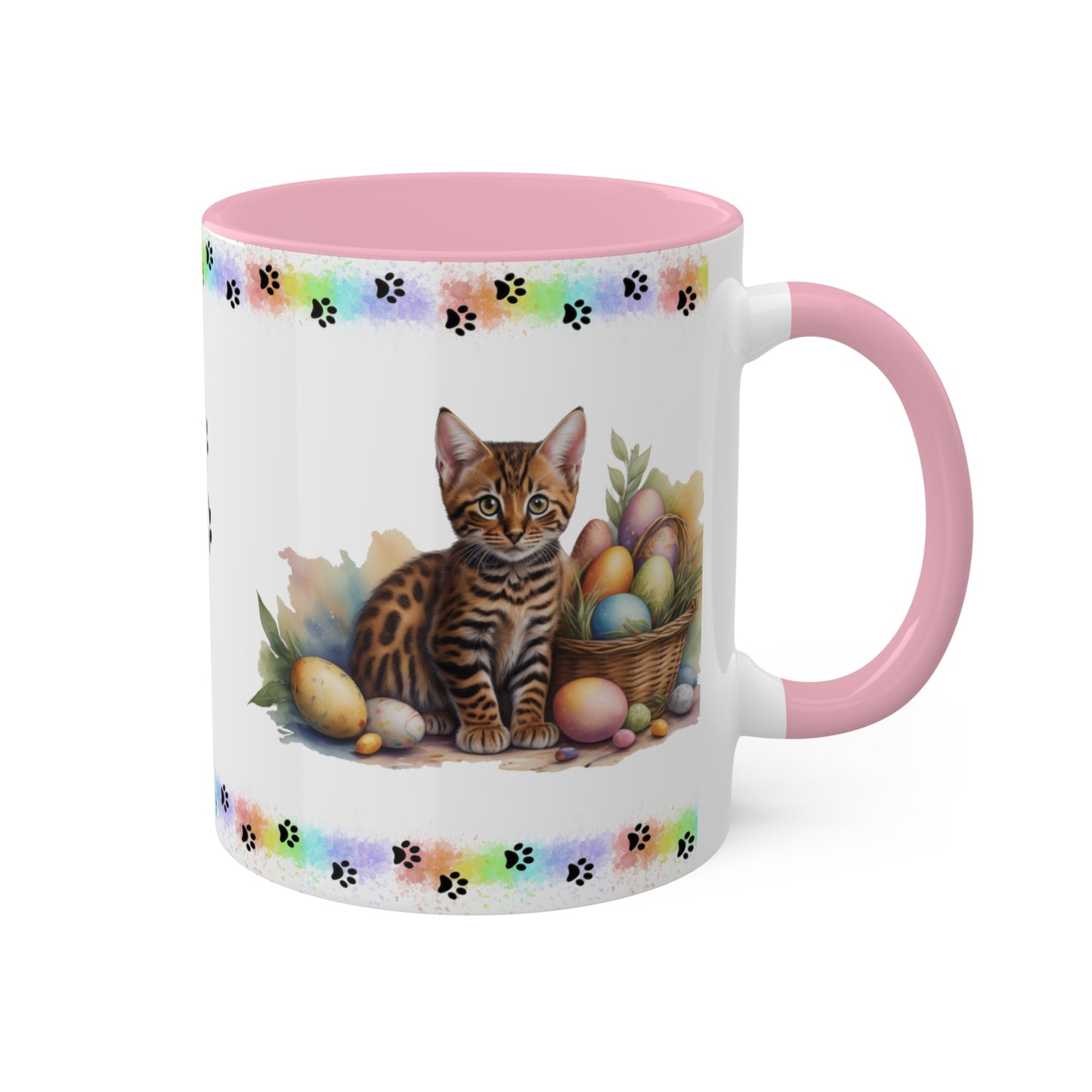 Bengal - Eggstra-Adorable Easter Kitten Two-Tone Coffee Mug, 11oz