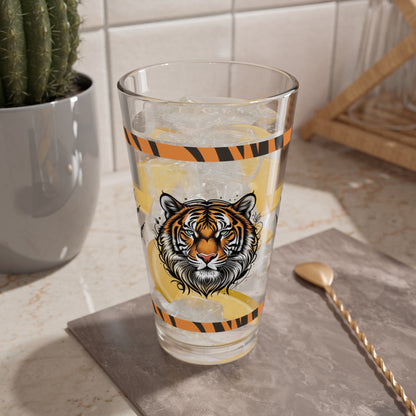 Tiger Spirit: Tiger-Inspired Pint Glass, 16oz