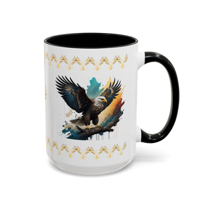 Inspirational Eagle Flight: Eagle Accent Coffee Mug (11, 15oz)