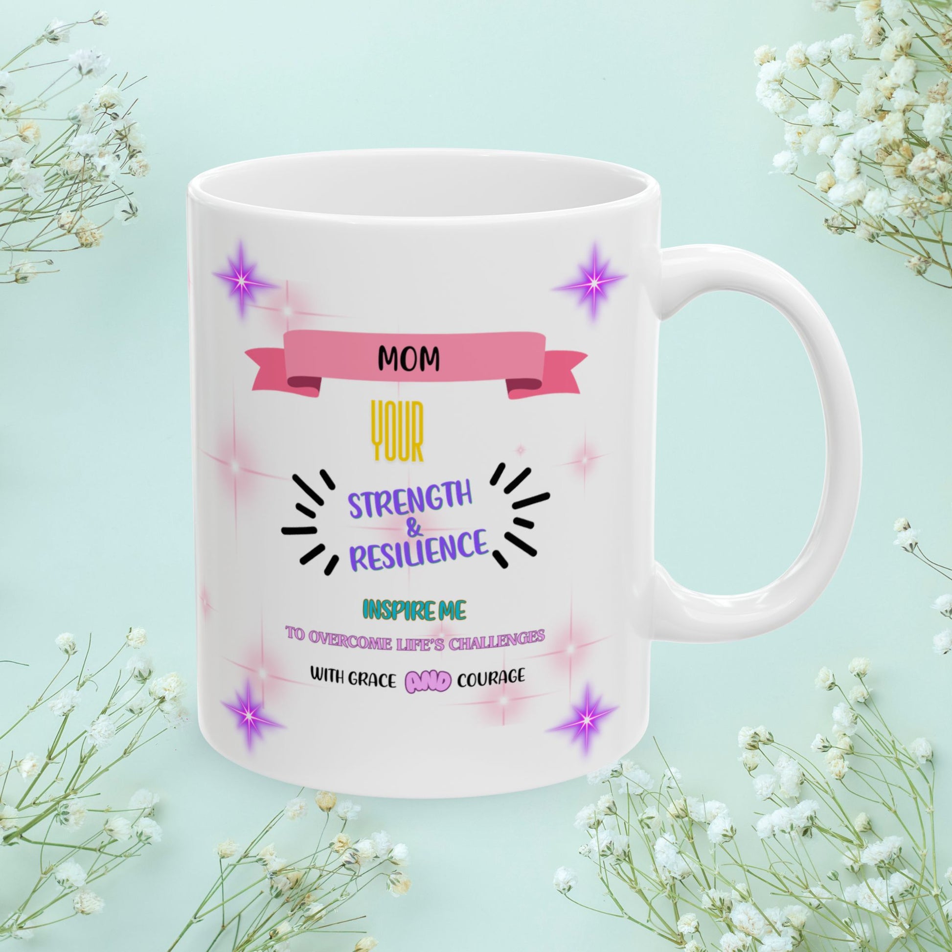 Mom Your Strength And Resilience... Personalized World's Best Mom Ceramic Mug, (11oz, 15oz), WBM7