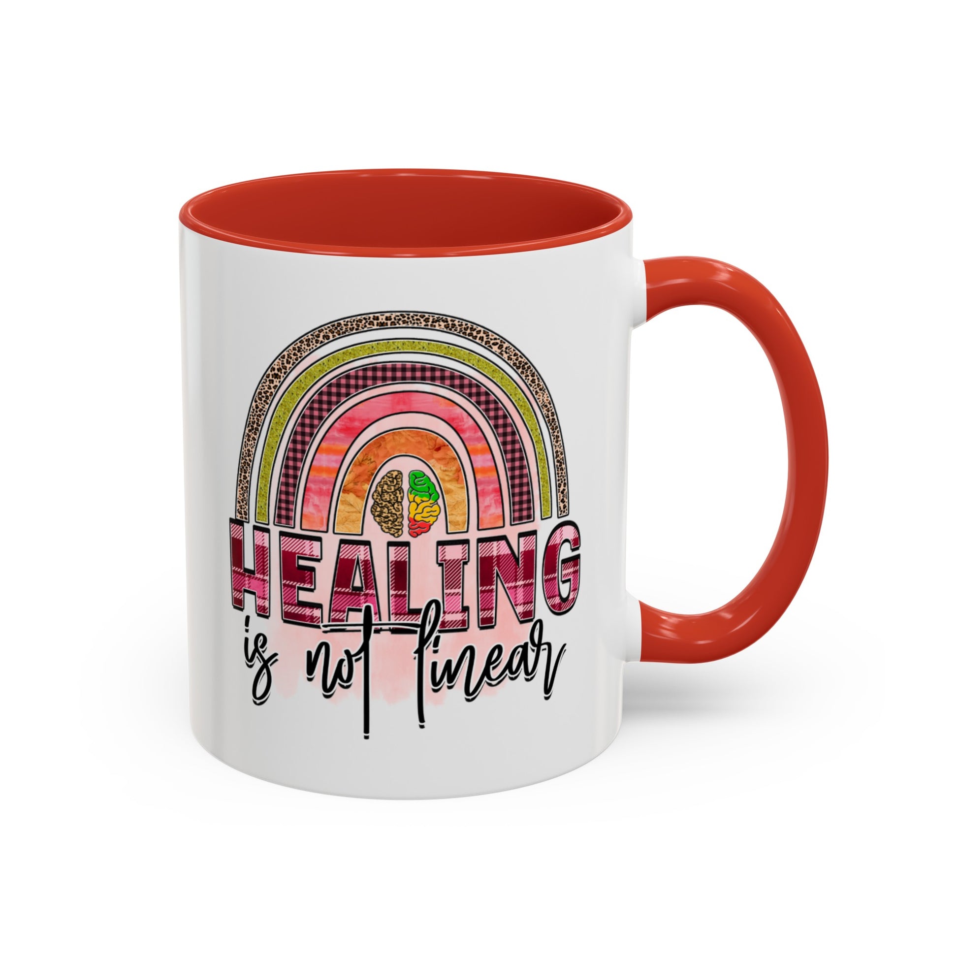 Healing Is Not Linear - Accent Coffee Mug (11, 15oz)