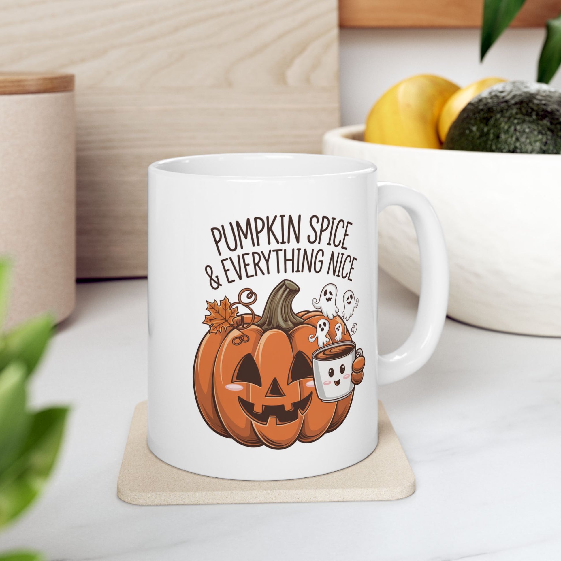 Pumpkin Spice & Everything Nice Ceramic Mug, (11oz, 15oz)