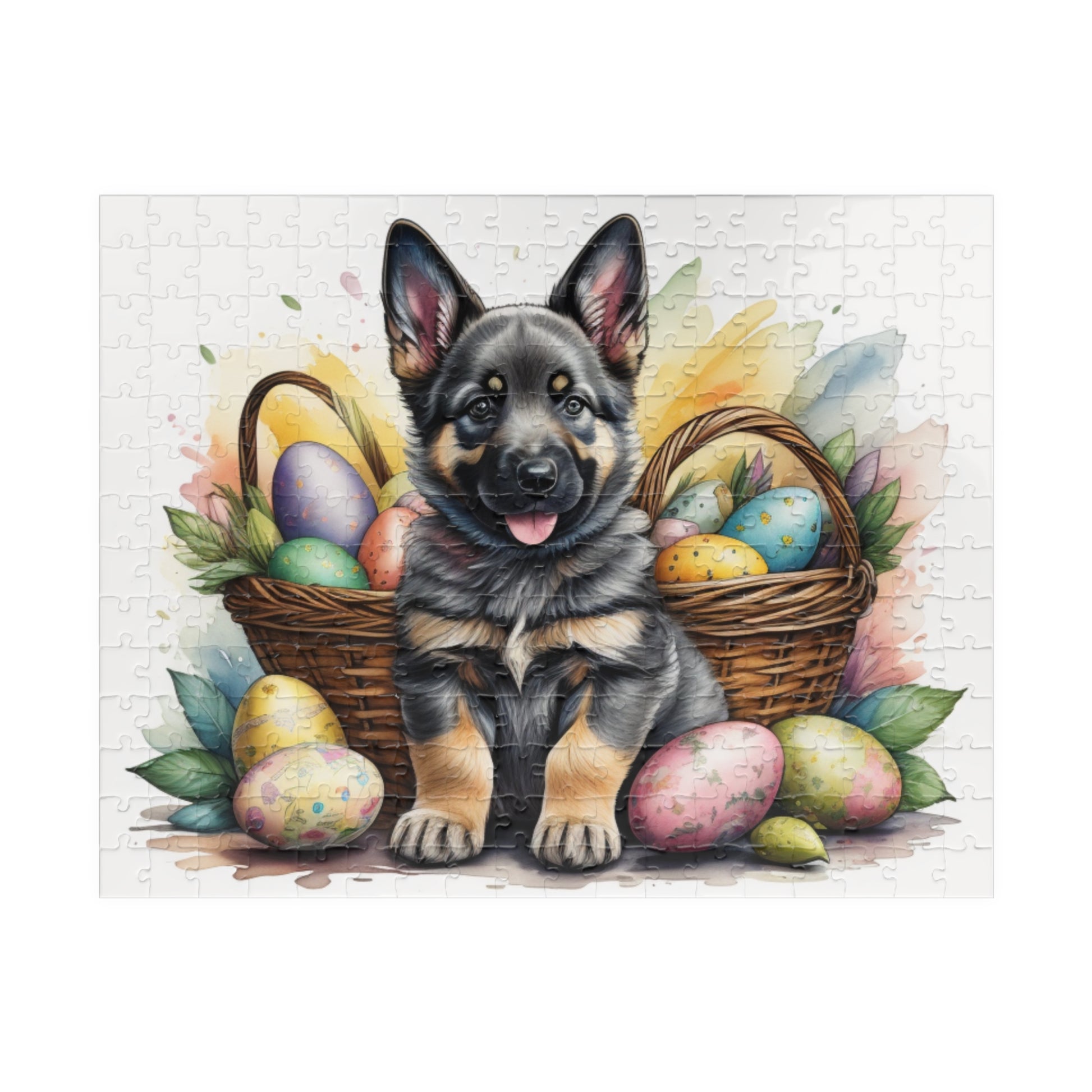 German Shepherd (Sable) Easter Puppy Puzzle - Dog Lovers, Mental Health Benefits, Holiday Fun, Mindfulness, Stress Relief, Festive Gift