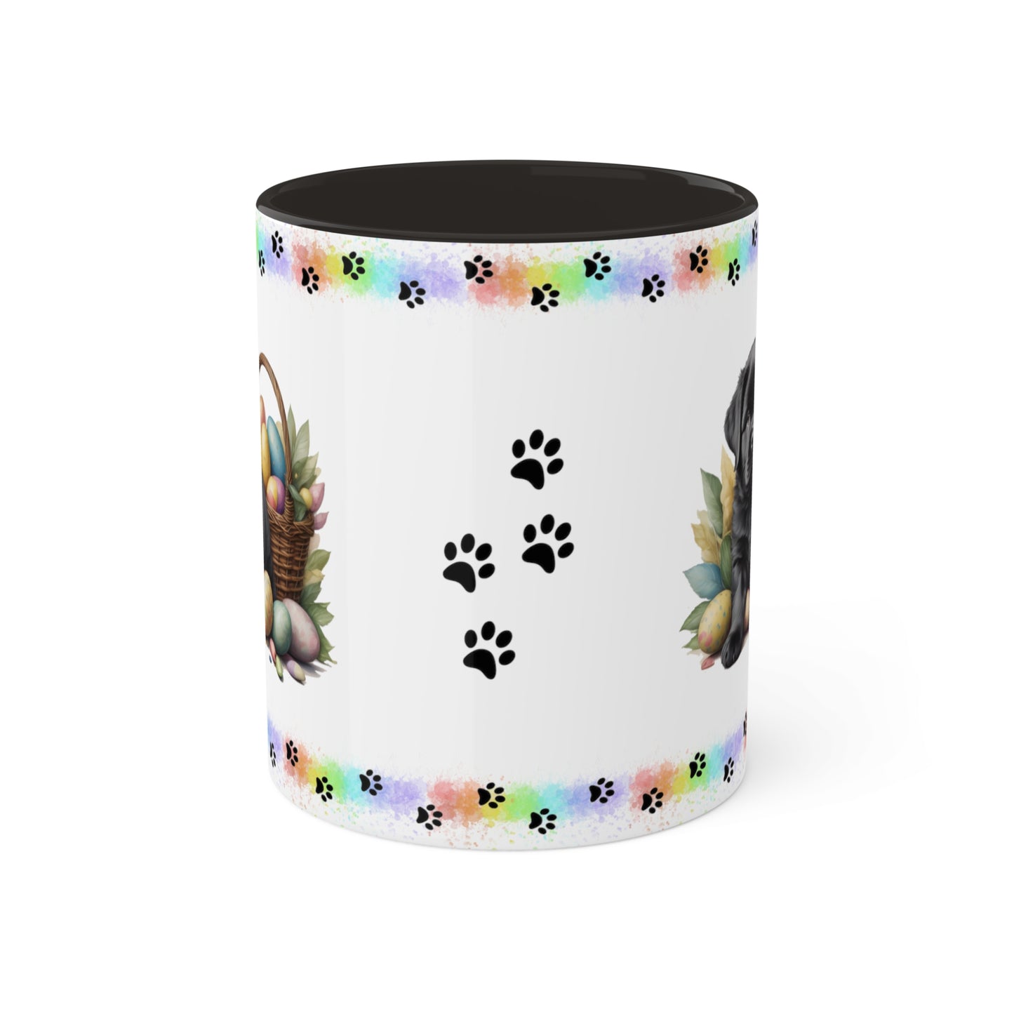 Newfoundland - Eggstra-Adorable Easter Puppy Two-Tone Coffee Mug, 11oz