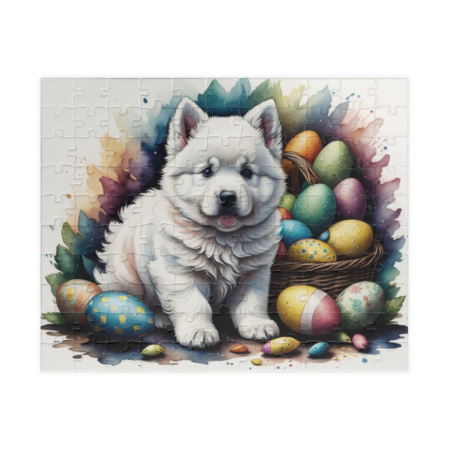 Samoyed - Hoppy Paws Easter Delight Mental Health Puzzle