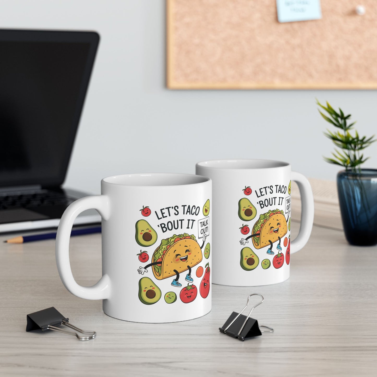 Let's Taco 'Bout It  - Ceramic Mug, (11oz, 15oz)