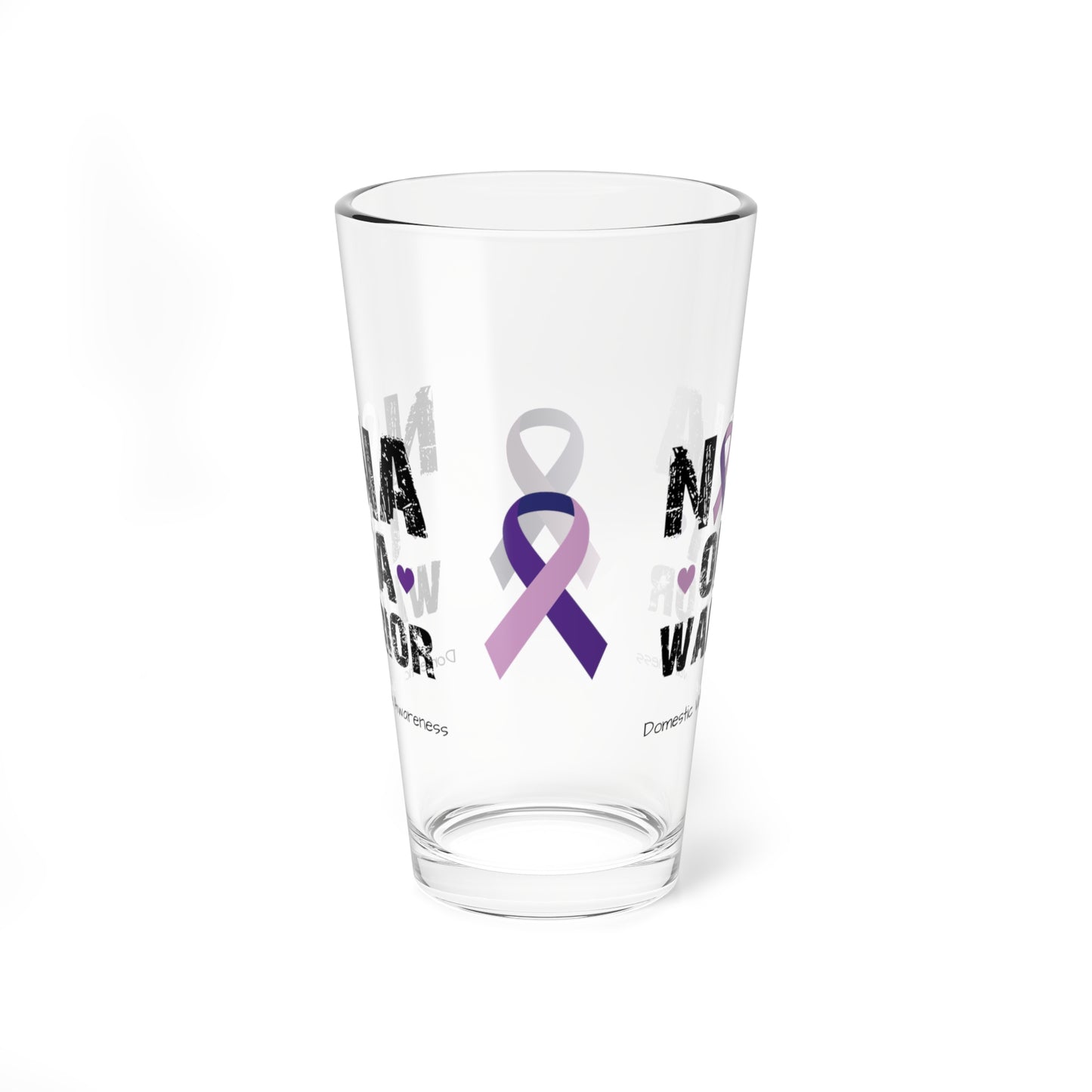 Nana of a Warrior - Domestic Violence Awareness Warrior Pint Glass, 16oz