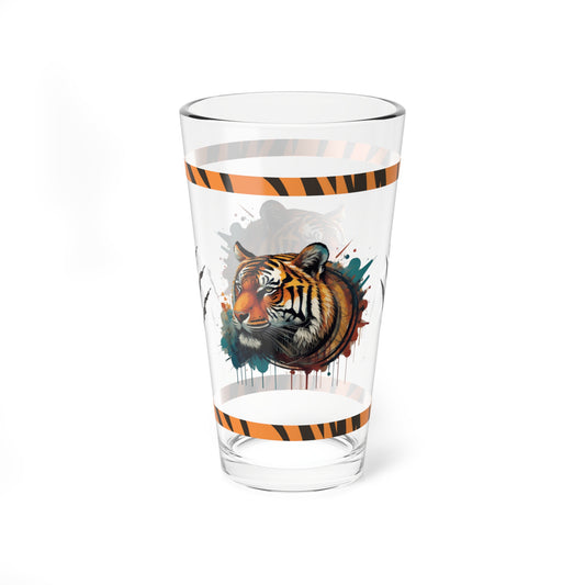 The Resilient Tiger Within: Tiger-Inspired Pint Glass, 16oz