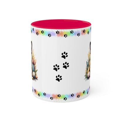 French Bulldog - Eggstra-Adorable Easter Puppy Two-Tone Coffee Mug, 11oz