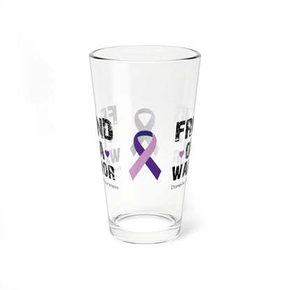 Friend of a Warrior - Domestic Violence Awareness Warrior Pint Glass, 16oz