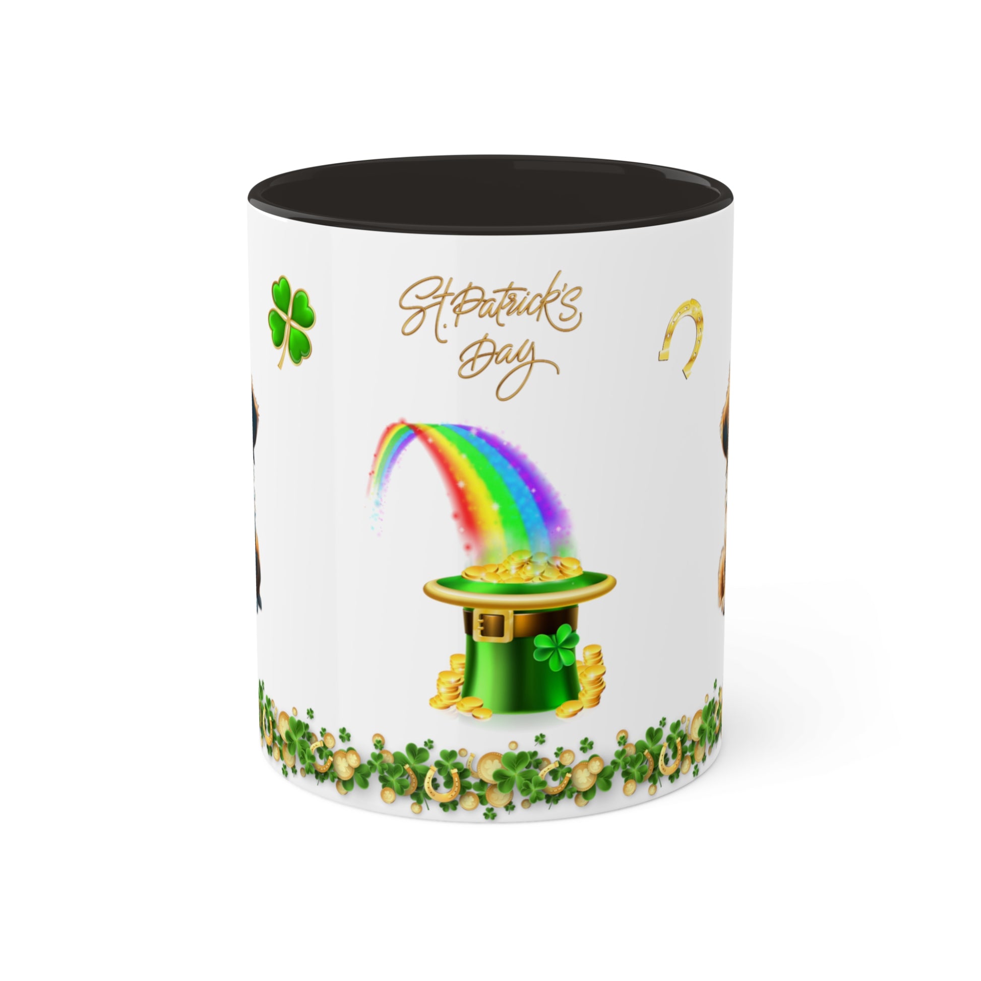 Pup-tastic Serenity - St. Patrick's Day Two-Tone Coffee Mug