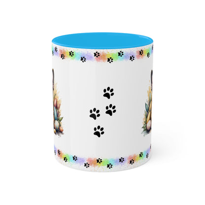 French Bulldog - Eggstra-Adorable Easter Puppy Two-Tone Coffee Mug, 11oz