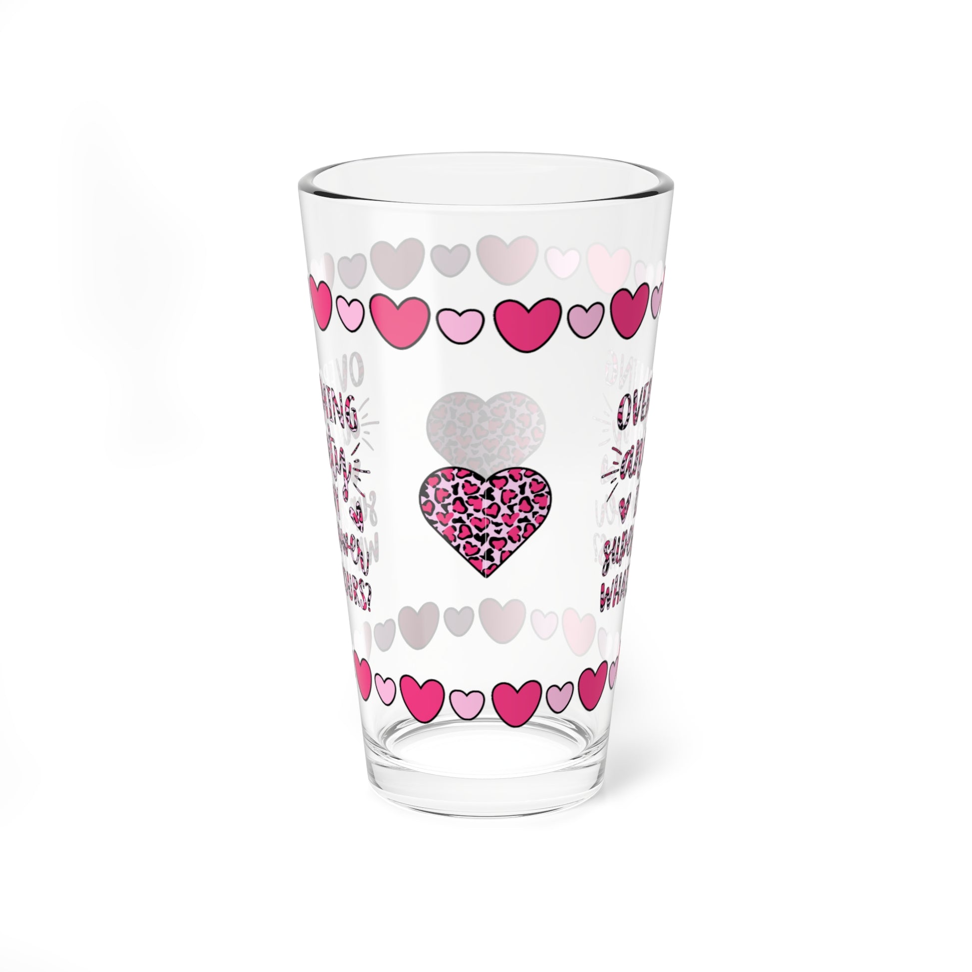 Overcoming Anxiety Is My Super Power What's Yours 16oz Pint Glass - Valentine's Day Self-Care Gift, Mindful Positivity Drinkware