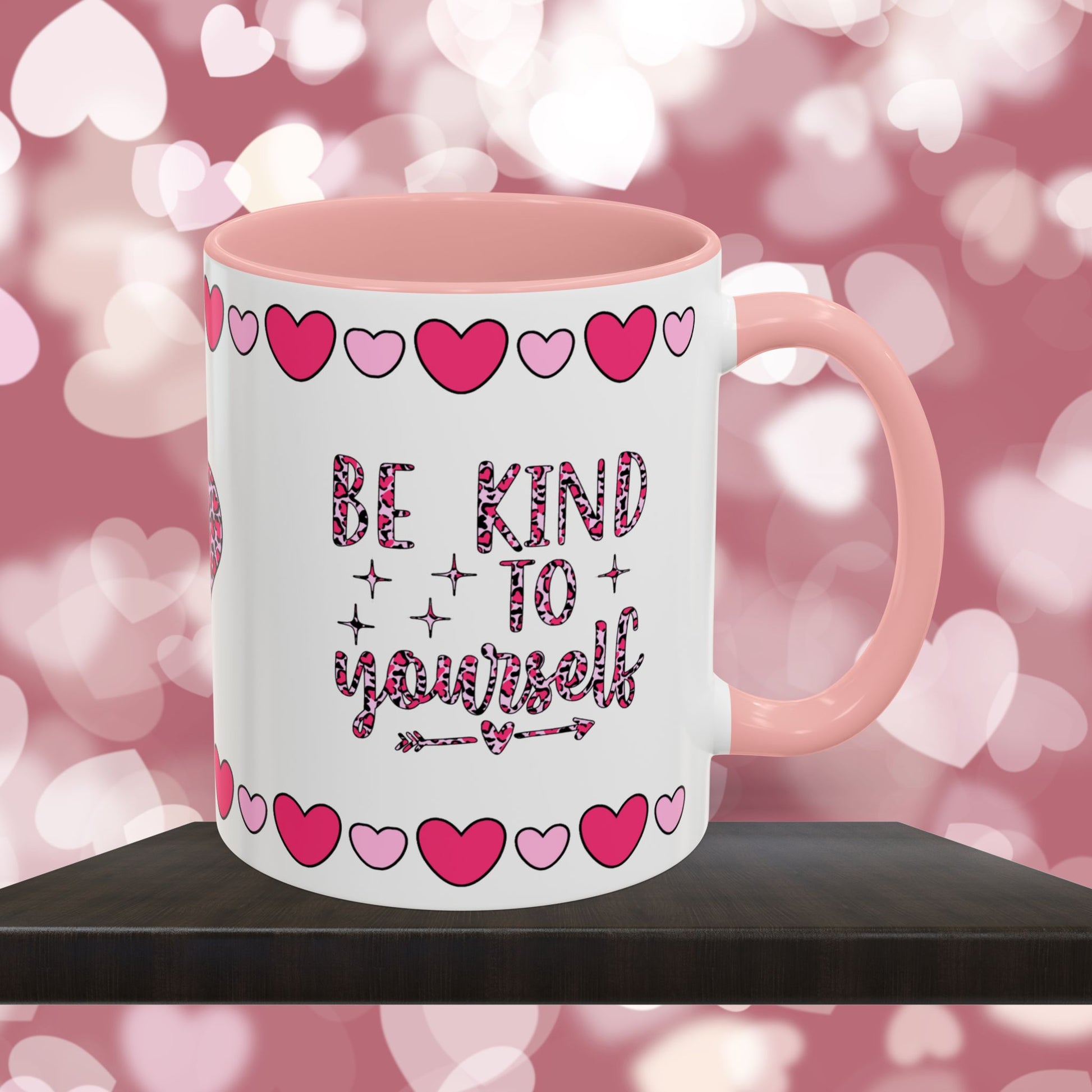 Be Kind To Yourself - Mental Health & Wellness Ceramic Mug, 11oz or 15oz, Encouraging Positivity and Emotional Balance