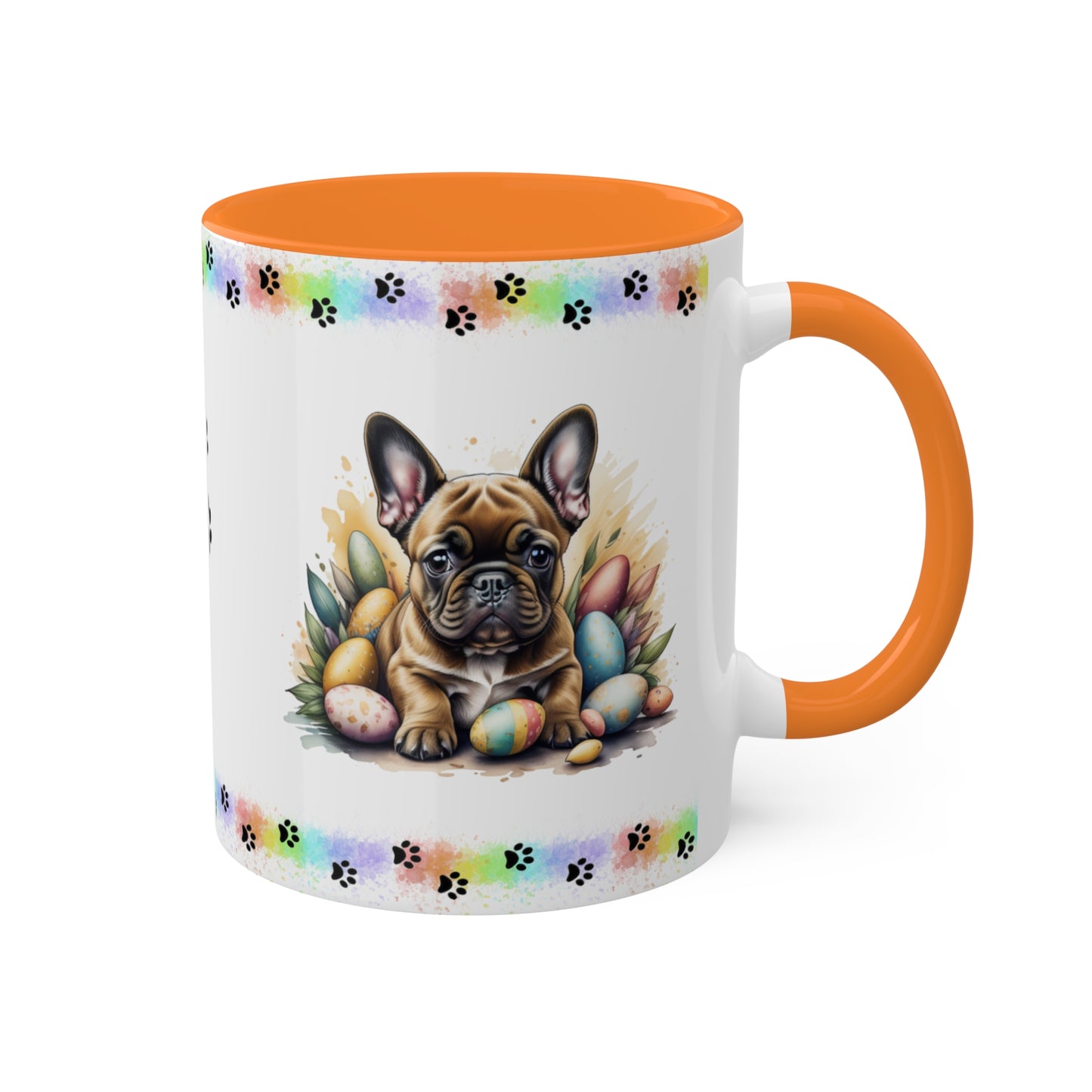 French Bulldog - Eggstra-Adorable Easter Puppy Two-Tone Coffee Mug, 11oz