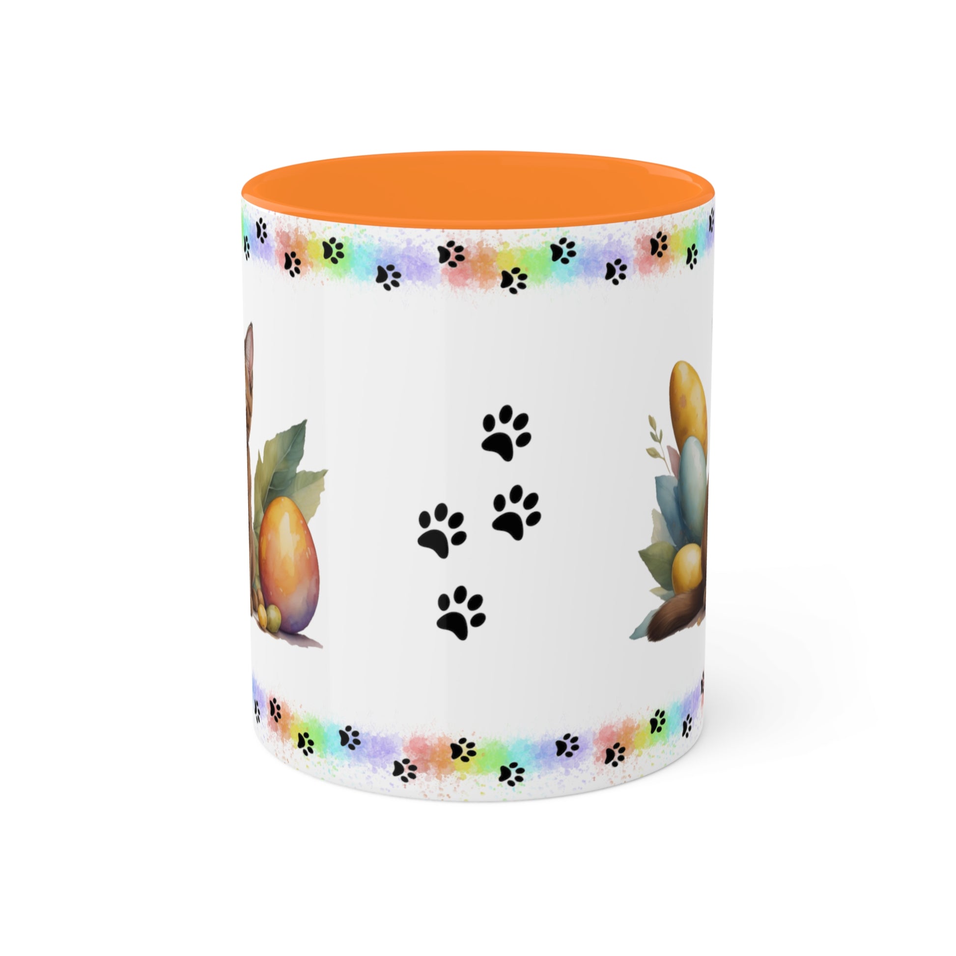 Burmese - Eggstra-Adorable Easter Kitten Two-Tone Coffee Mug, 11oz