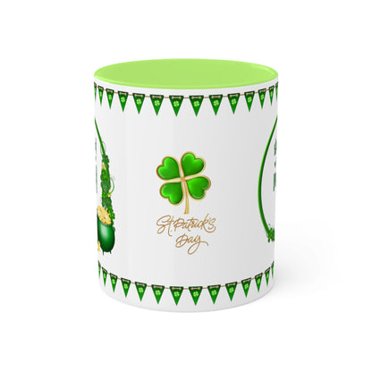 Stay Kind To Your Mind - Inspirational St. Patrick's Day Two-Tone Coffee Mug