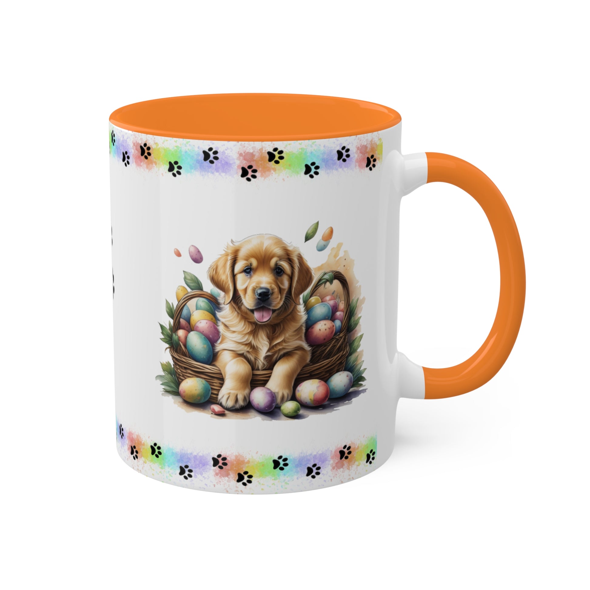 Golden Retriever - Eggstra-Adorable Easter Puppy Two-Tone Coffee Mug, 11oz