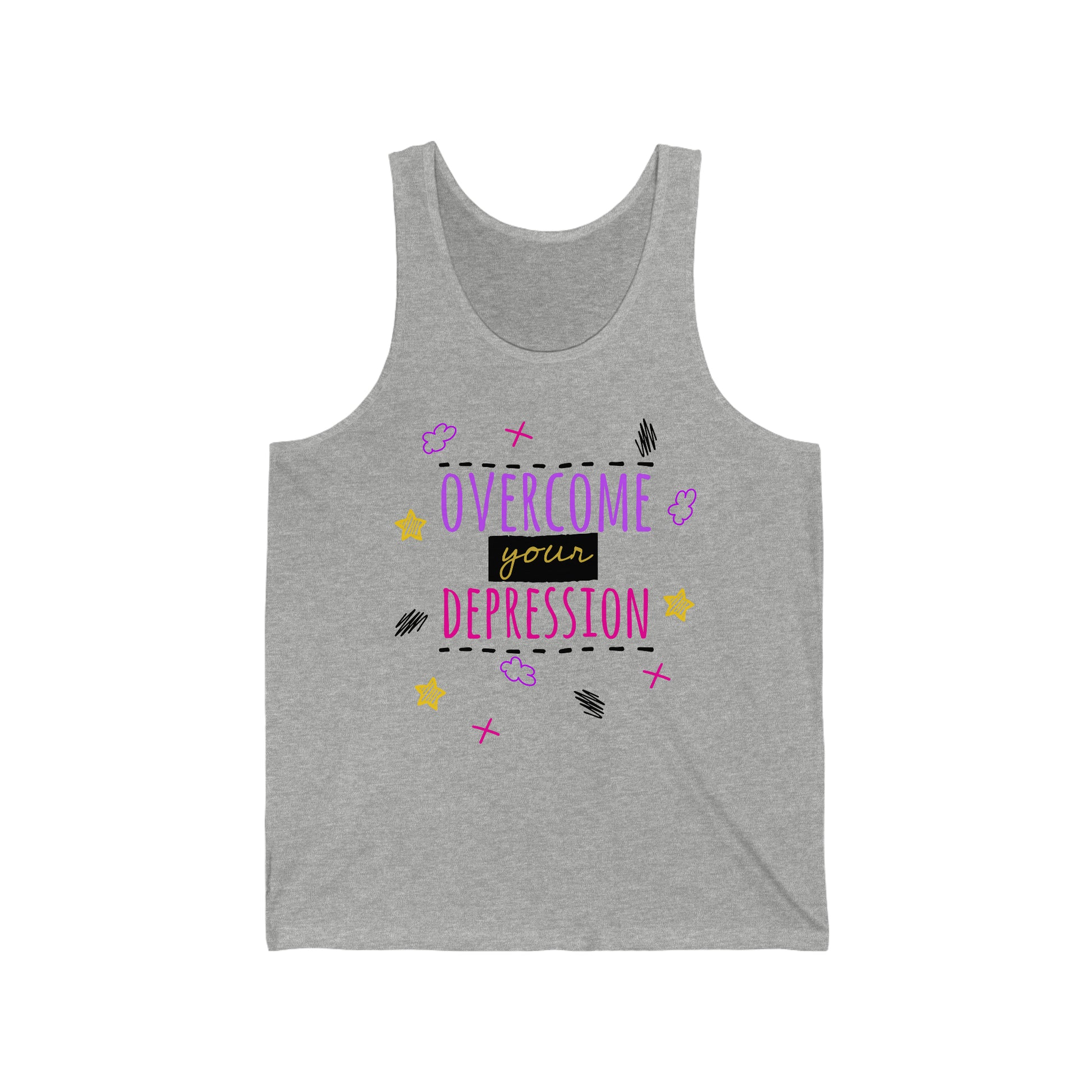 Overcome Your Depression - Unisex Jersey Tank