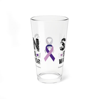 Son of a Warrior - Domestic Violence Awareness Warrior Pint Glass, 16oz