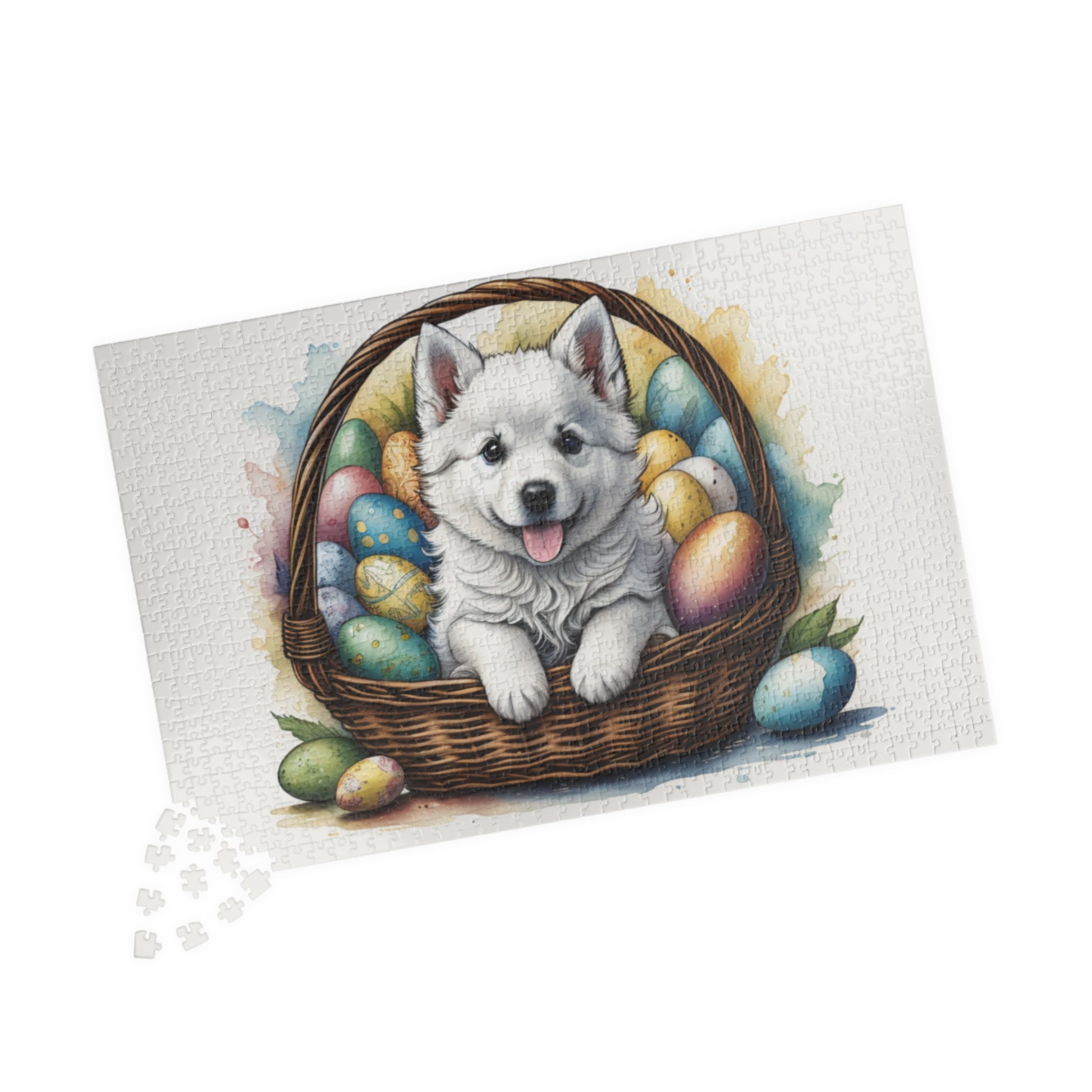 American Eskimo - Hoppy Paws Easter Delight Mental Health Puzzle