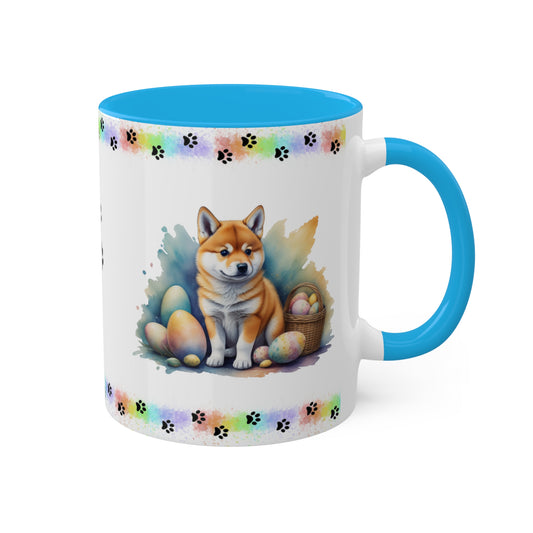 Shiba Inu - Eggstra-Adorable Easter Puppy Two-Tone Coffee Mug, 11oz